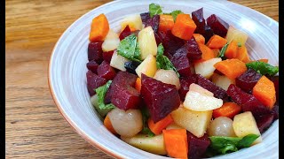 Pickled Onions in a Salad ? | Beetroot Potato Carrot Salad | Vegan Recipes