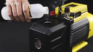 SPECSTAR 3/4 HP 7.2 CFM 110V Dual Stage Rotary Vane HVAC Air Vacuum Pump
