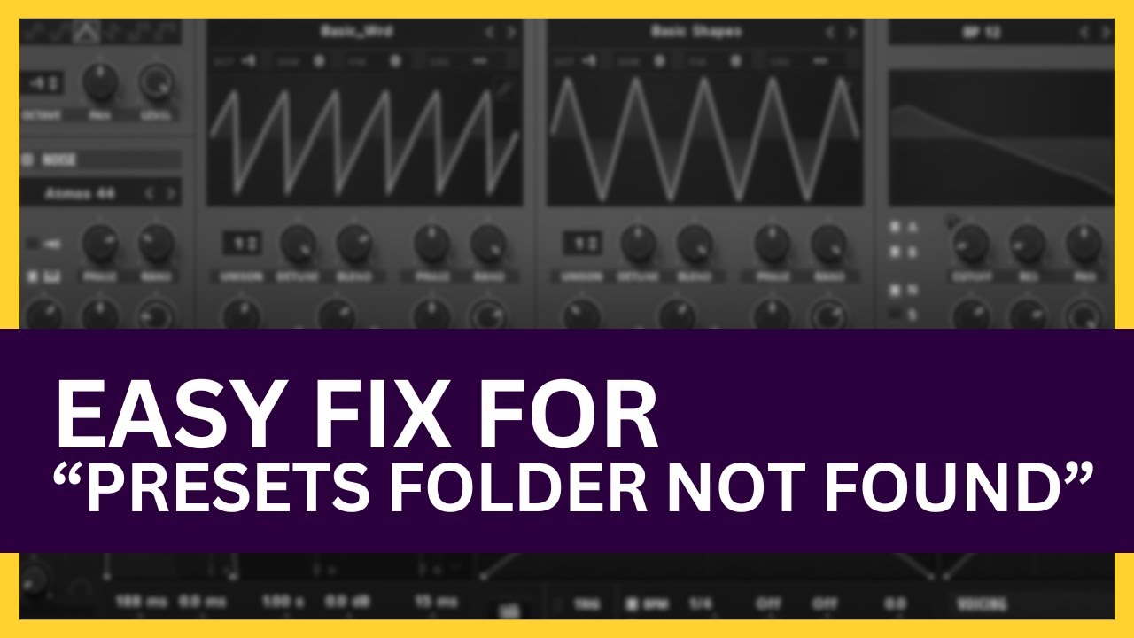Serum Preset Folder Not Found? Here’s How to Fix It!