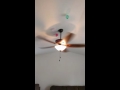 Helium in water balloons + ceiling fan!