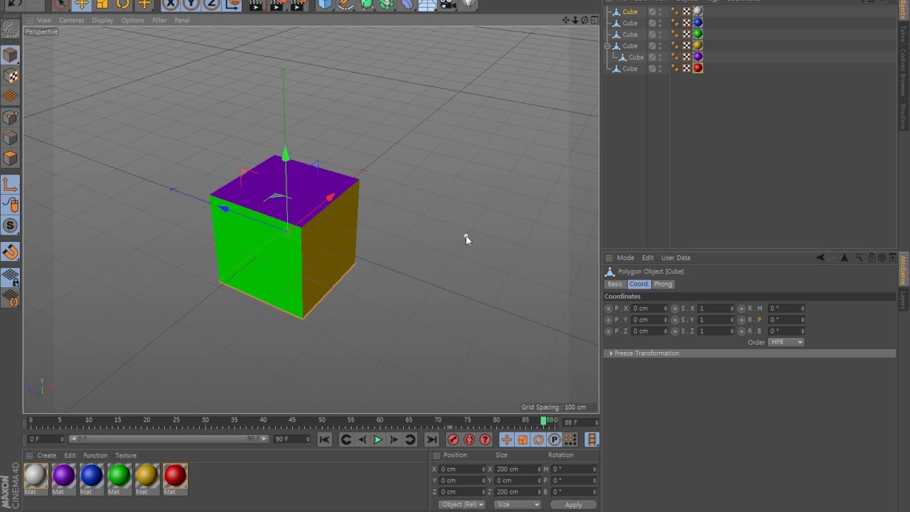 [cinema4d] cube animation - YouTube