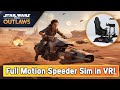 I Turned Star Wars Outlaws into the ULTIMATE VR Speeder Sim! (Full Motion Rig + Yoke + Pedals)