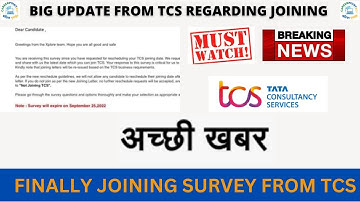 BIG UPDATE FROM TCS | TCS SENT RESCHEDULE JOINING EMAILS WHOEVER REPONSE NOT JOINING TCS | WATCH NOW