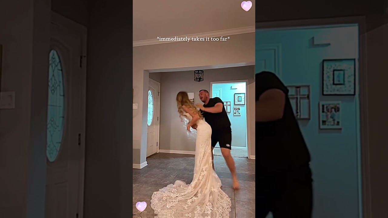 When he saw me in my wedding dress again #youtube #love #foryou #funny