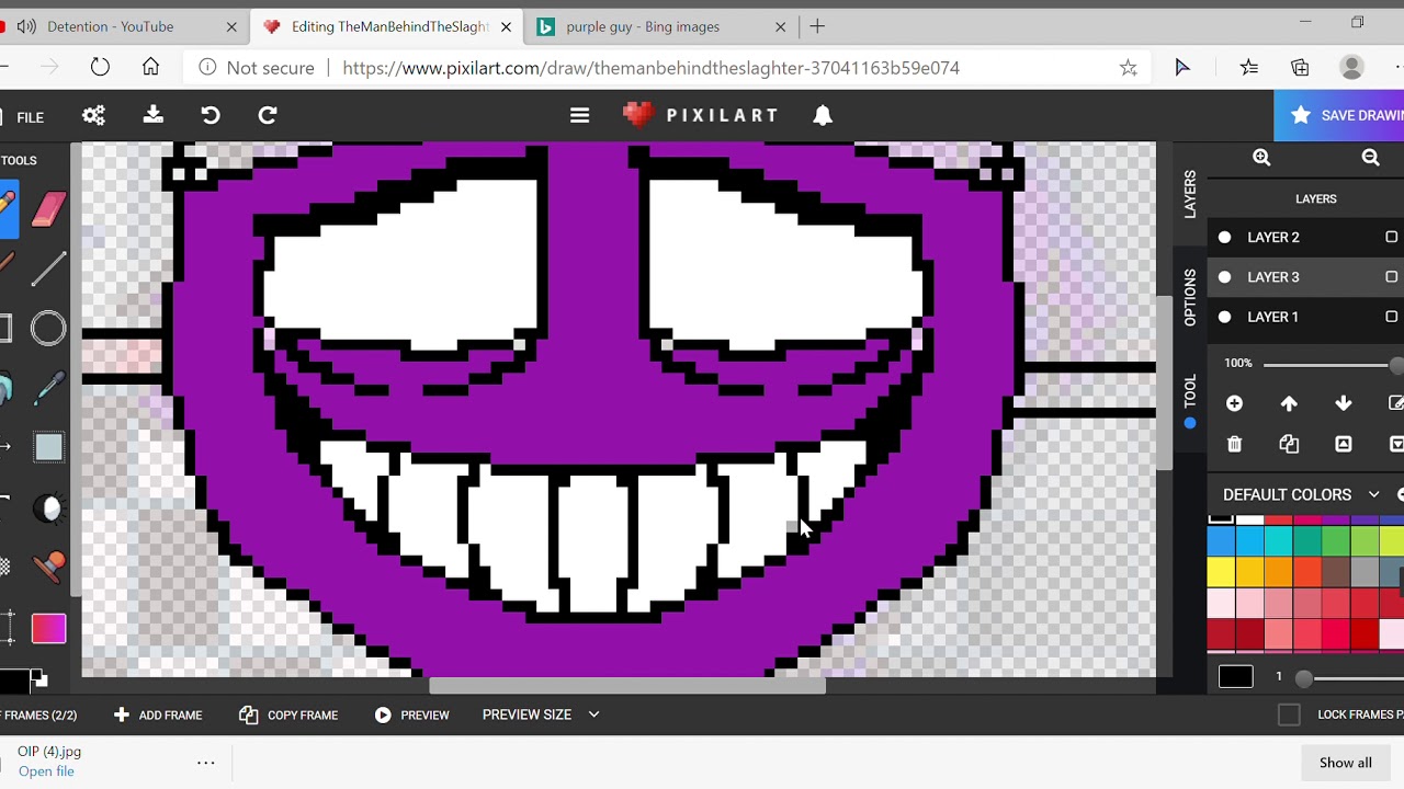 Redrawing Purple Guy Fnaf Free Online Pixel Art Drawing Tool Pixilart And 2 More Pages Youtube