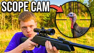 I Hunted Down Giant Turkeys With A SCOPE CAM! (HEADSHOT)