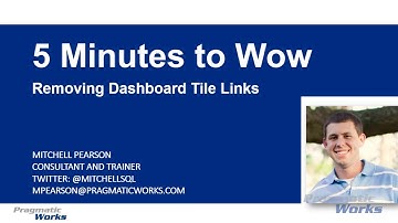 Power BI 5 Minutes to Wow - Remove Dashboard Links
