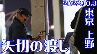 【路上ライブ】「矢切の渡し」（弾き語りCover宮元たかし）【東京・上野】