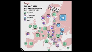 The most used messaging app in Europe! #map #message #europe #apps #youtubeshorts