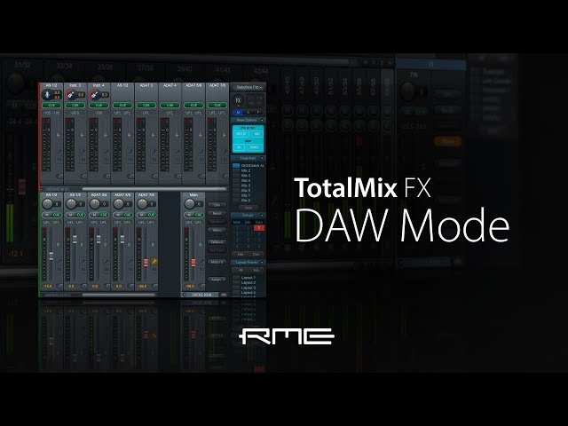 TotalMix FX DAW Mode for RME Audio Interfaces class=