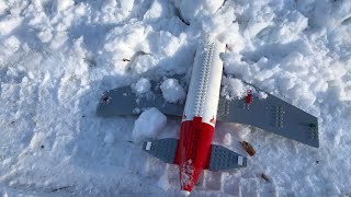 LEGO Plane Crash into snow!