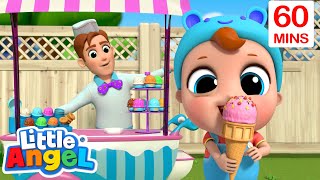 Yes Yes Ice Cream  Dad's Ice Cream Shop Game! | Little Angel  | Moonbug Kids  Cartoons & Toys