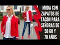 MODA CON ZAPATOS DE TACON PARA SEÑORAS DE 50 60 Y 70 AÑOS SEÑORAS MODERNAS