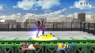 [Smash 4] Double Falcon Punch on Pikachu