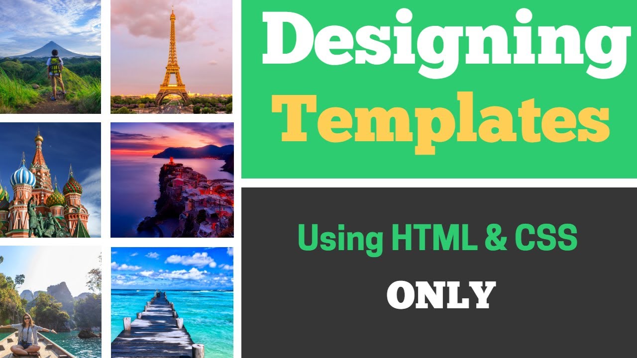 Designing a template using Html and Css - YouTube