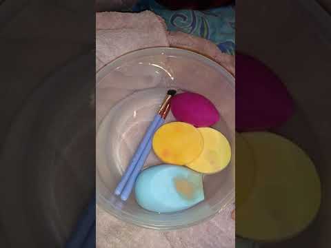 ASMR/ Cleaning my Beauty Sponges/🖌️ Brushes