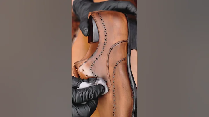 Gifennse Brown Derby Coloring Process | Handmade Leather Magic H #derby #shoes #handmade