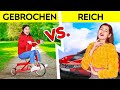 REICH VS NORMAL || Reiches gegen armes Schulmädchen! Körpertausch für 24 h auf 123 GO! CHALLENGE