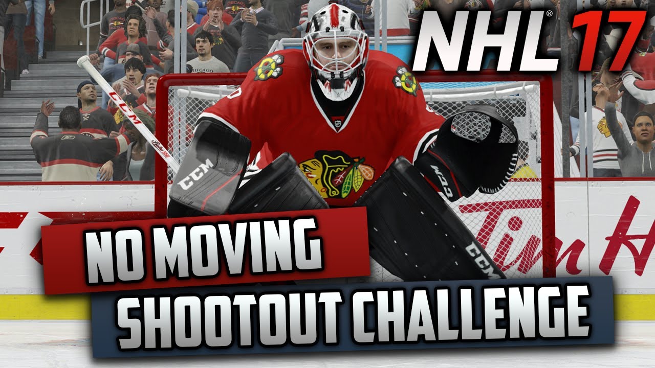 Can I Win a Shootout Without Moving My Goalie? (NHL 17 Challenge)