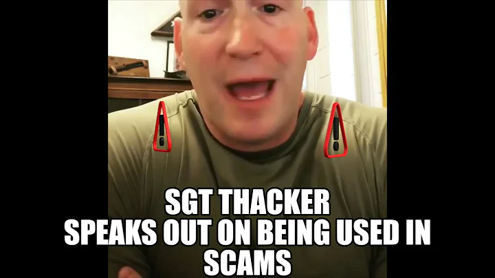 Sgt Thacker speaks out on being used in scams.