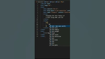 Changing the font family of a text using HTML and CSS