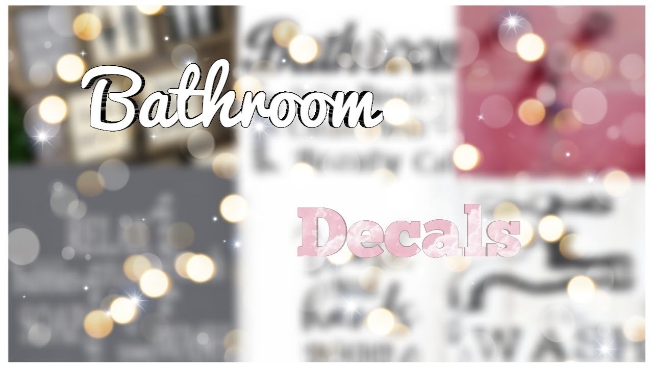 Bloxburg Bathroom Decals