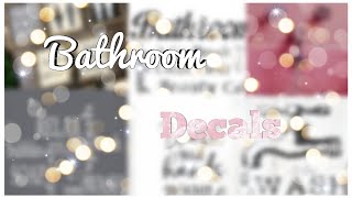 Bathroom Decals ||wellcome to bloxburg|| CloudyyRainbow