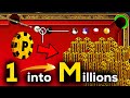 TURNING 1 SINGLE Coin into MILLIONS of Coins - One to Hero - 8 Ball Pool - GamingWithK