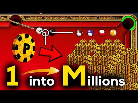 TURNING 1 SINGLE Coin into MILLIONS of Coins - One to Hero - 8 Ball Pool - GamingWithK