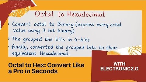 How to convert octal to hexadecimal (number system) | decimal to hexadecimal conversion 