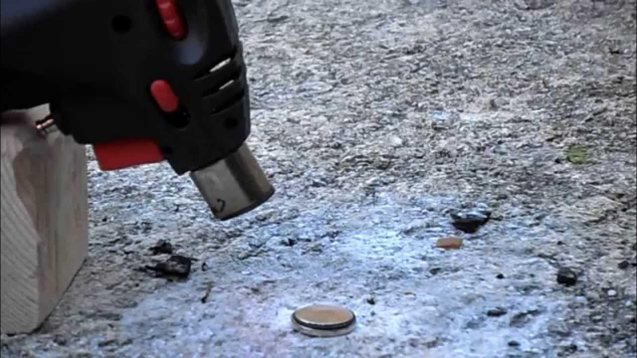 Burning Lithium Battery Coin SizedExploding Battery YouTube