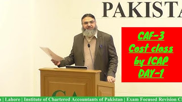 CAF 3 Cost and Management Accounting by Sir Muhammad Sochaan at ICAP