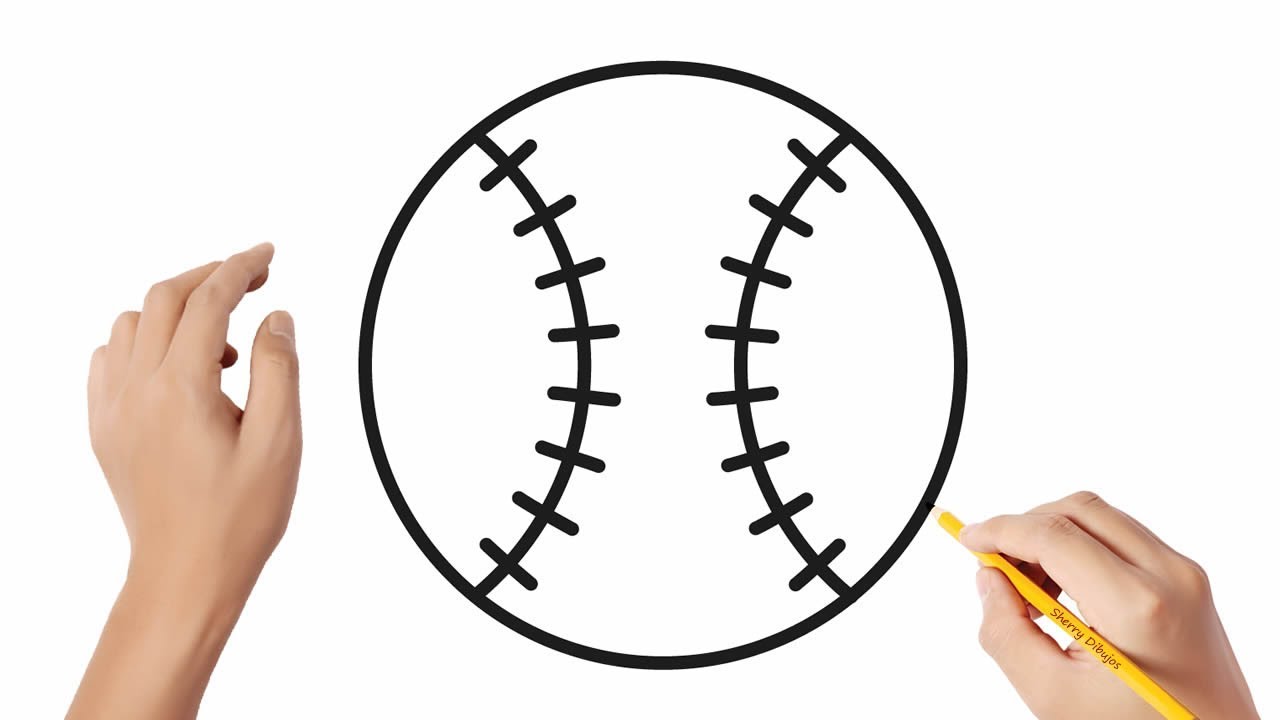 Cómo dibujar una pelota de beisbol | Dibujos sencillos - thptnganamst.edu.vn