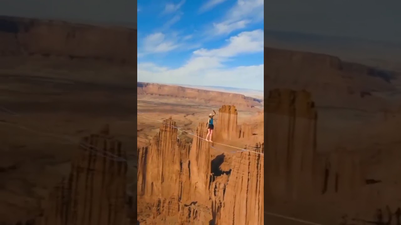 Amazing rope walking 🤯🤯😱😱...
