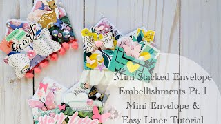 Craft With Me | Mini Layered Envelope Embellshments Pt. 1 | Creating Envelopes & Easy Liners