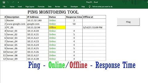 Как создать инструмент мониторинга | В сети / в автономном режиме - время ответа