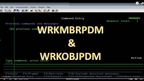 WRKMBRPDM & WRKOBJPDM | As400 University
