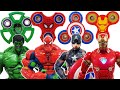 Avengers! Fidget Spinner Go~! Hulk Spider-Man Iron Man Captain America Bumblebee Transformer