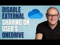 How to disable external sharing on a specific User's OneDrive