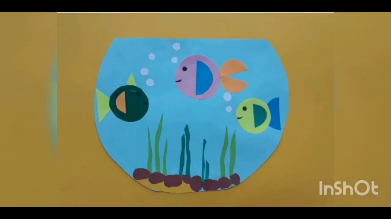 Аппликация аквариум. Аппликация рыбки в аквариуме подготовительная группа. Аппликация рыбка из цветной бумаги. Аппликация аквариум 1 класс.