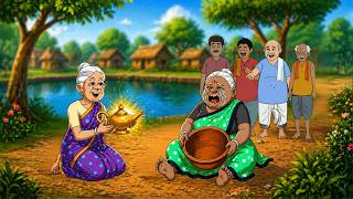 दो बुढ़ियाँ और जादुई सोने का दीपक || Do Budhiya Aur Jadui Sone Ka Dipak || Hindi cartoon stories