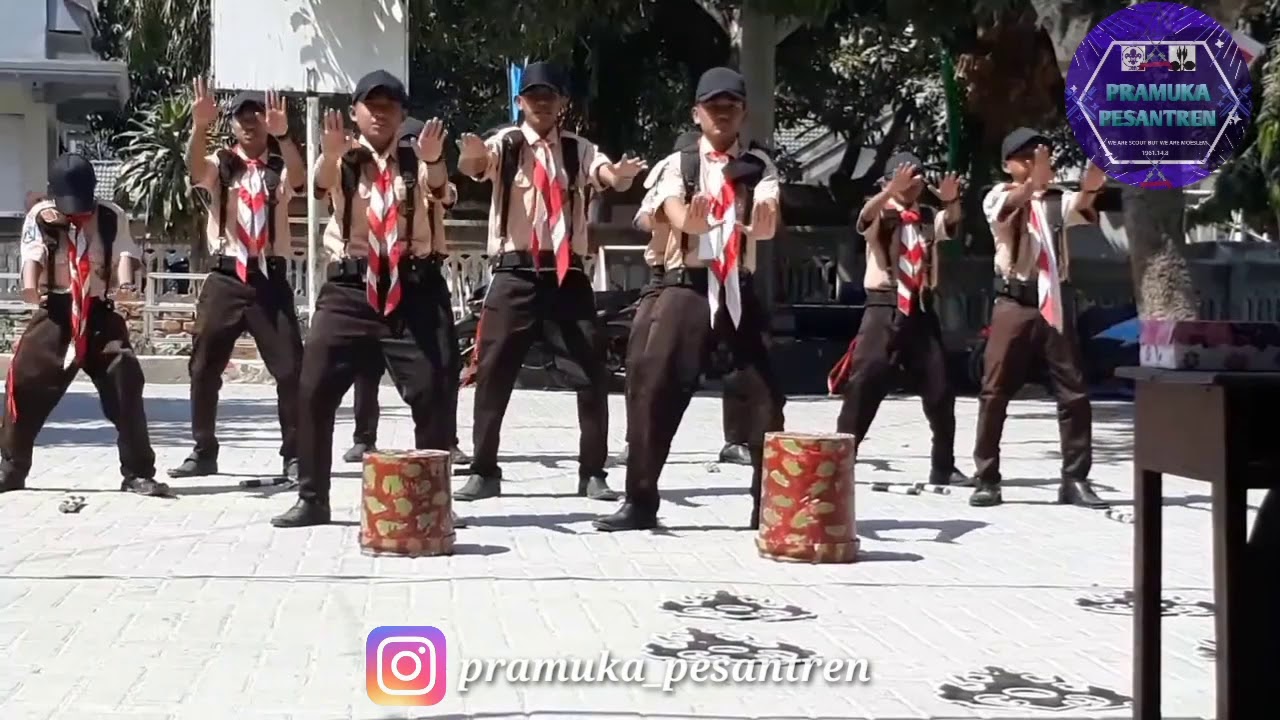 Merinding!!! Yel yel step pramuka, buat kaget😱😱
