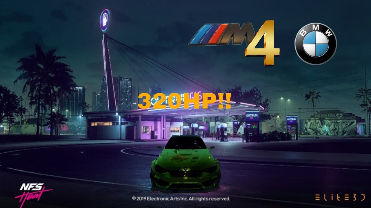 NFS heat BMW M4 F82 full gold!! (320HP) poursuit police accélération
