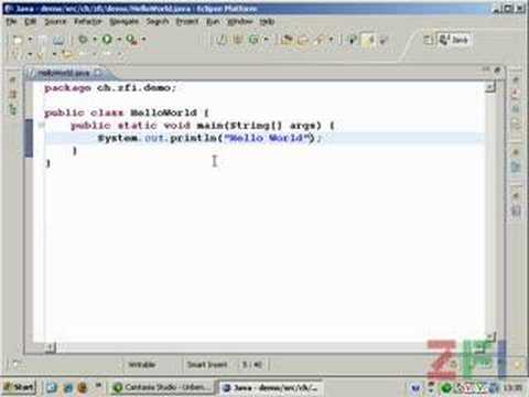 ZFI Webinar, Java Hello World mit Eclipse