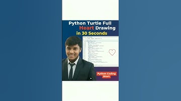 💖 Python Turtle Full Heart Drawing in 20 Seconds | #puthon #coding #shorts #trending #viral #project