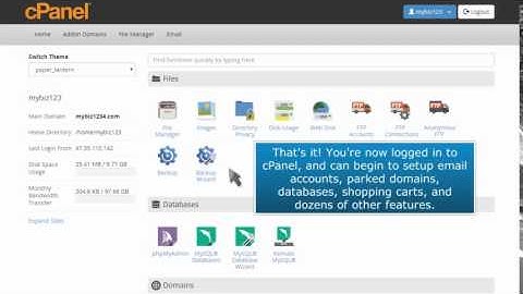 How to login to cPanel