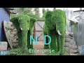 Artificial Grass Elephant Sculpture ( N D Enterprise - 8013818122 )
