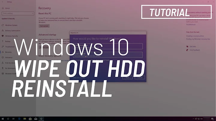 How to wipe out hard drive and reinstall Windows 10