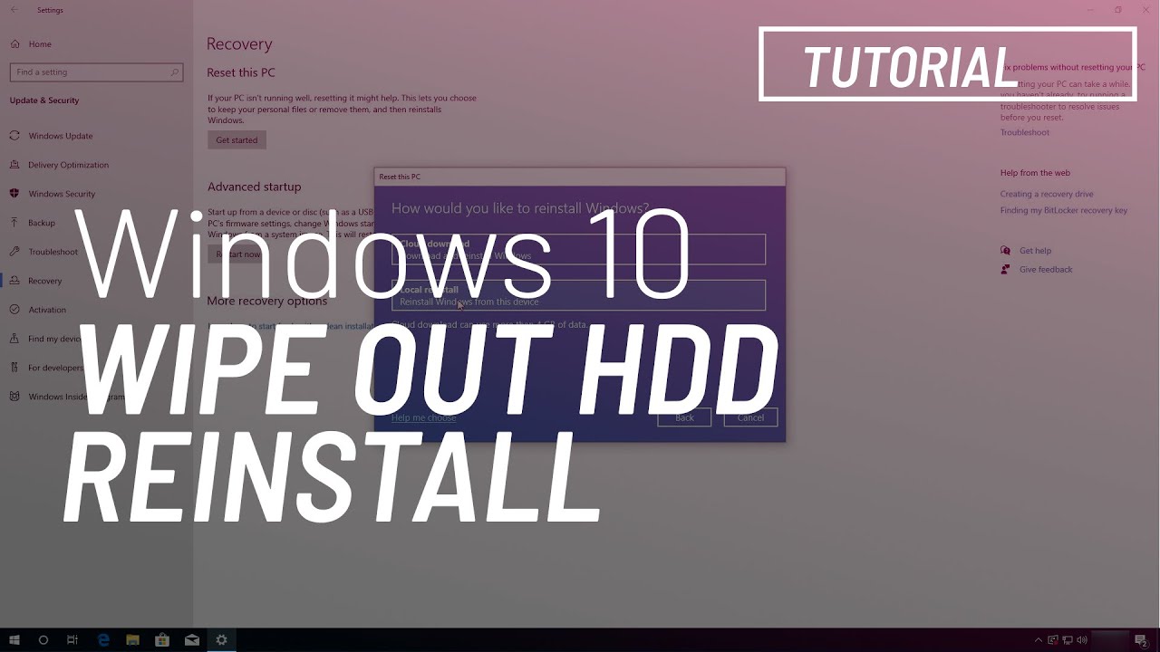 how to wipe a computer without reinstalling windows