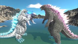 Shimo help Heise Godzilla againts Evolved Godzilla - Animal Revolt Battle Simulator screenshot 5